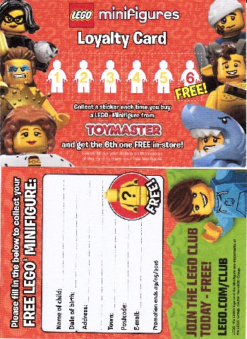 Minifigures Loyalty Card 2016 Series 15 Minifigures