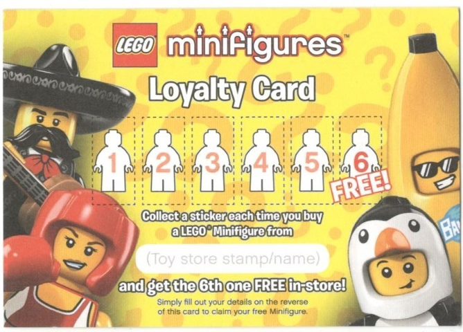 Minifigures Loyalty Card 2016 Series 16 Minifigures