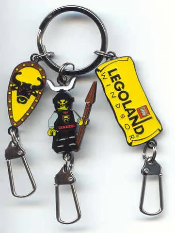 Legoland Windsor Key Chain Bull shield with Knight