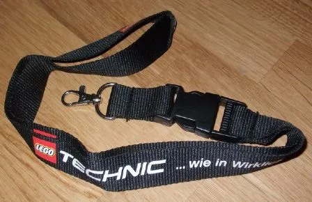 Lanyard with LEGO TECHNIC Logo and '...wie in Wirklichkeit' Pattern