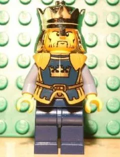 Magnet, Minifigure Castle Fantasy Era Crown King with Chrome Gold Crown