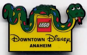 Magnet Flat, Lego Downtown Disney Anaheim Logo and Snake