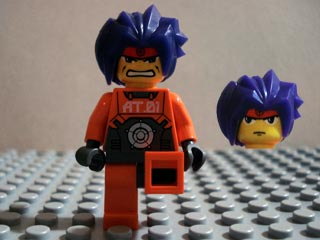 Magnet, Minifigure Exo-Force Ryo (Purple Hair, Headband)