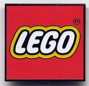 Magnet Flat, Lego Logo - Red Square