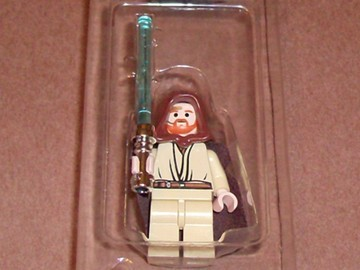 Magnet, Minifigure SW Obi-Wan Kenobi with Gold Headset, Tan Legs