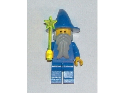 Magnet, Minifigure Castle Wizard - Blue Torso Plain, Blue Hat