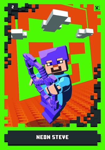 Minecraft Trading Card Collection (German) Series 1 - # 2 Neon Steve