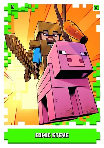 Minecraft Trading Card Collection (German) Series 1 - # 3 Comic Steve