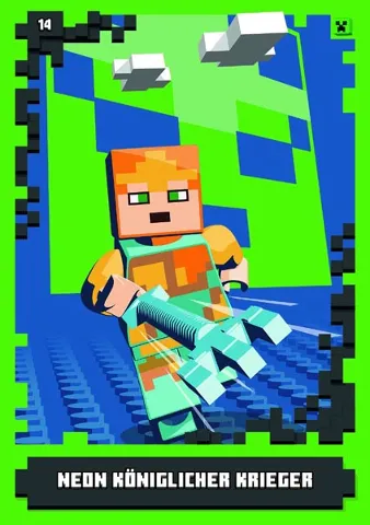 Minecraft Trading Card Collection (German) Series 1 - # 14 Neon Königlicher Krieger
