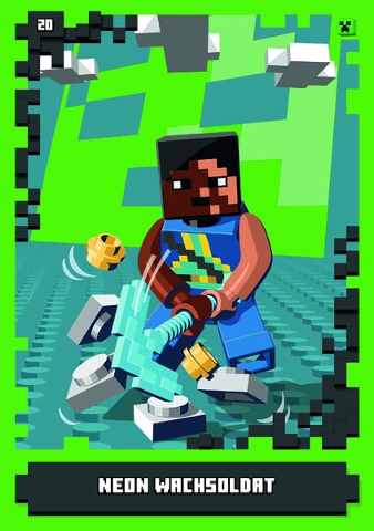 Minecraft Trading Card Collection (German) Series 1 - # 20 Neon Wachsoldat
