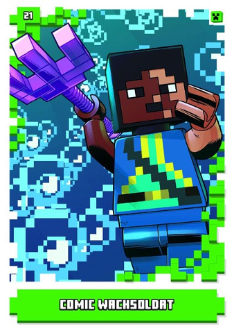 Minecraft Trading Card Collection (German) Series 1 - # 21 Comic Wachsoldat