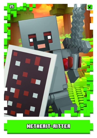 Minecraft Trading Card Collection (German) Series 1 - # 25 Netherit-Ritter