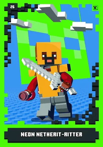 Minecraft Trading Card Collection (German) Series 1 - # 26 Neon Netherit-Ritter