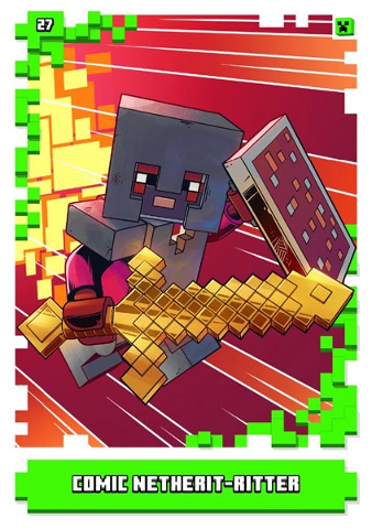 Minecraft Trading Card Collection (German) Series 1 - # 27 Comic Netherit-Ritter