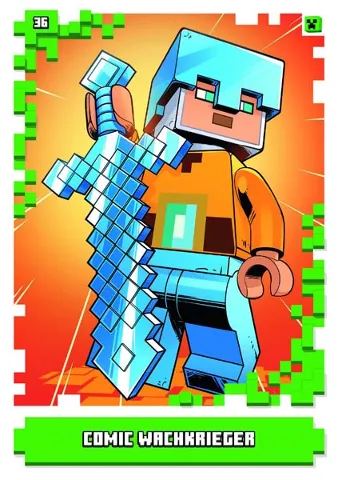Minecraft Trading Card Collection (German) Series 1 - # 36 Comic Wachkrieger