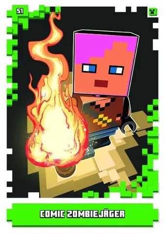 Minecraft Trading Card Collection (German) Series 1 - # 51 Comic Zombiejäger
