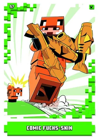 Minecraft Trading Card Collection (German) Series 1 - # 57 Comic Fuchs-Skin