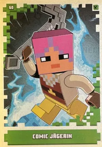 Minecraft Trading Card Collection (German) Series 1 - # 60 Comic Jägerin