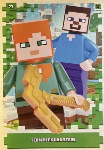 Minecraft Trading Card Collection (German) Series 1 - # 73 Team Alex und Steve