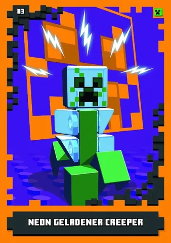 Minecraft Trading Card Collection (German) Series 1 - # 83 Neon Geladener Creeper