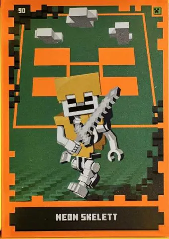 Minecraft Trading Card Collection (German) Series 1 - # 90 Neon Skelett