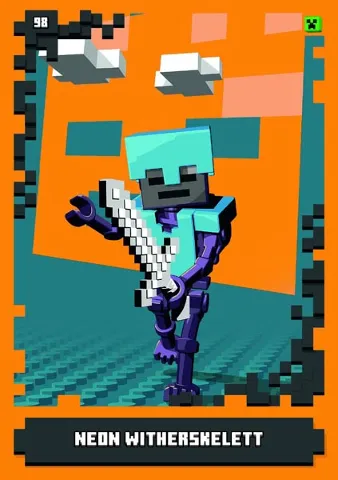 Minecraft Trading Card Collection (German) Series 1 - # 98 Neon Witherskelett