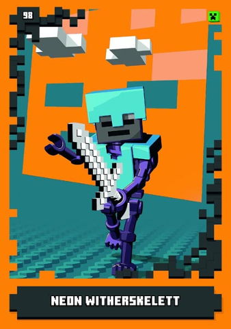 Minecraft Trading Card Collection (German) Series 1 - # 98 Neon Witherskelett