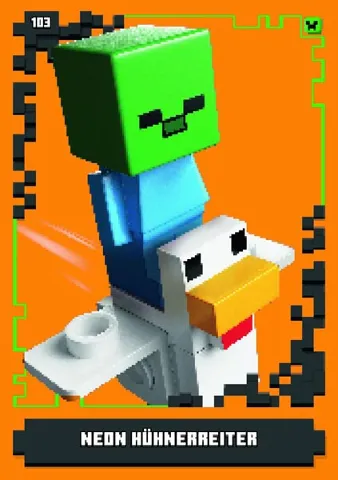 Minecraft Trading Card Collection (German) Series 1 - # 103 Neon Hühnerreiter