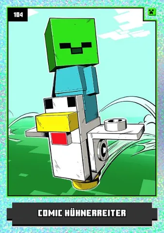Minecraft Trading Card Collection (German) Series 1 - # 104 Comic Hühnerreiter