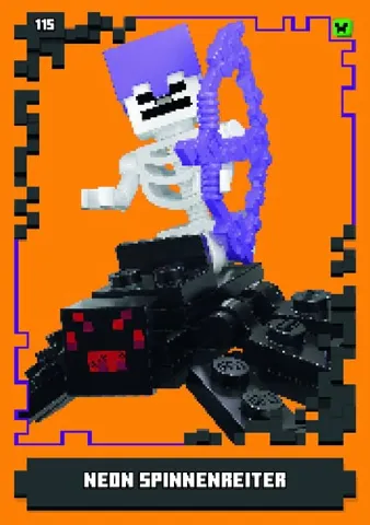 Minecraft Trading Card Collection (German) Series 1 - # 115 Neon Spinnenreiter