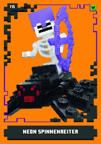 Minecraft Trading Card Collection (German) Series 1 - # 115 Neon Spinnenreiter