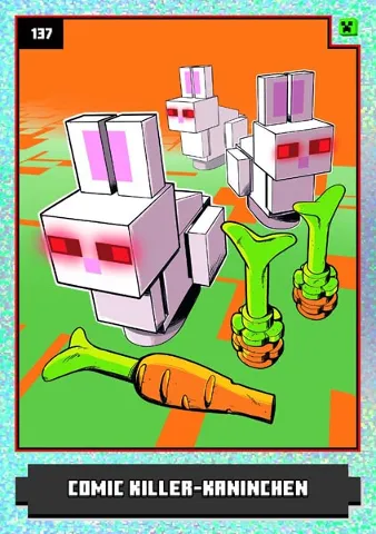 Minecraft Trading Card Collection (German) Series 1 - # 137 Comic Killer Kaninchen