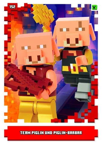 Minecraft Trading Card Collection (German) Series 1 - # 152 Team Piglin und Piglin-Barbar