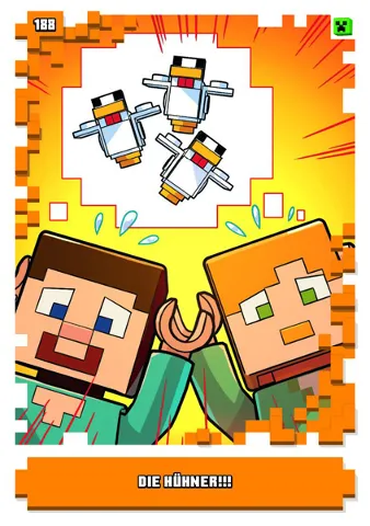 Minecraft Trading Card Collection (German) Series 1 - # 188 Die Hühner!!!