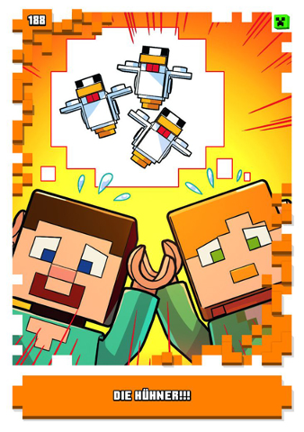 Minecraft Trading Card Collection (German) Series 1 - # 188 Die Hühner!!!