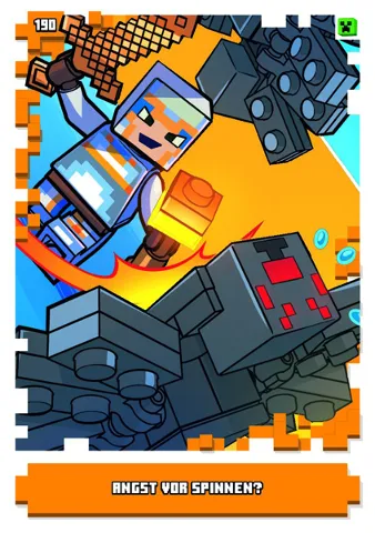 Minecraft Trading Card Collection (German) Series 1 - # 190 Angst vor Spinnen?