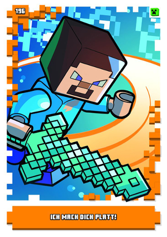 Minecraft Trading Card Collection (German) Series 1 - # 196 Ich Mach Dich Platt!