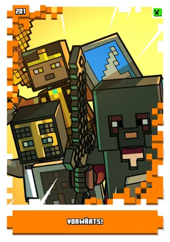 Minecraft Trading Card Collection (German) Series 1 - # 201 Vorwärts!