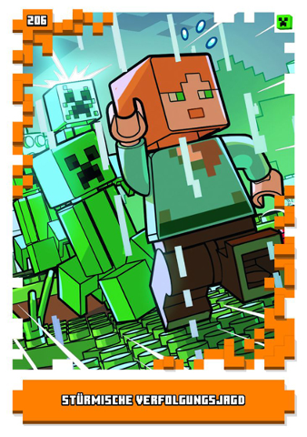 Minecraft Trading Card Collection (German) Series 1 - # 206 Stürmische Verfolgungsjagd