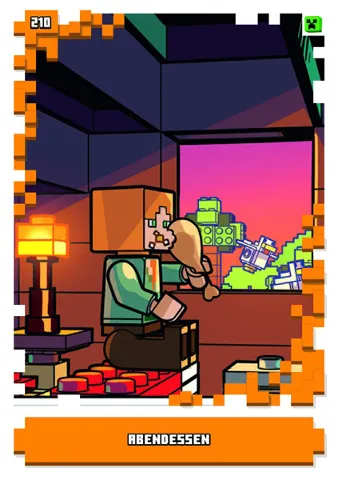 Minecraft Trading Card Collection (German) Series 1 - # 210 Abendessen