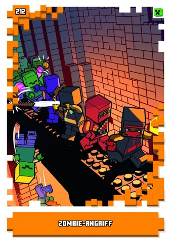 Minecraft Trading Card Collection (German) Series 1 - # 212 Zombie-Angriff