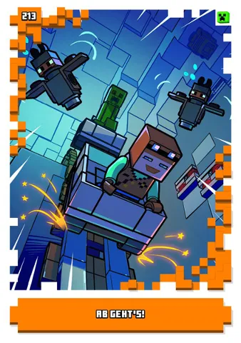 Minecraft Trading Card Collection (German) Series 1 - # 213 Ab Geht's!