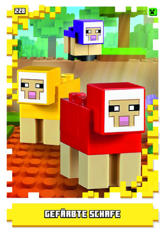 Minecraft Trading Card Collection (German) Series 1 - # 228 Gefärbte Schafe