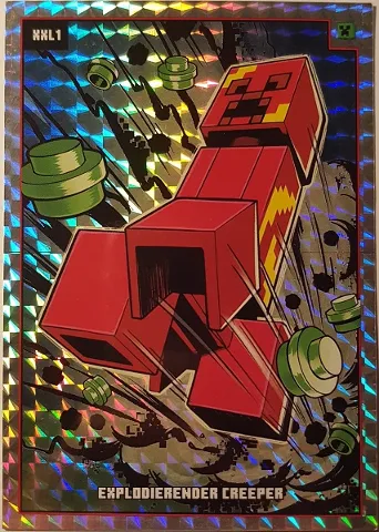 Minecraft Trading Card Collection (German) Series 1 - # XXL1 Explodierender Creeper (Oversize XXL)