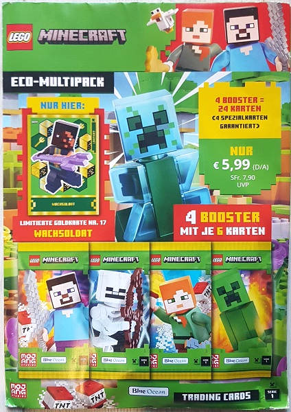 Minecraft Trading Card Collection (German) Series 1 - Eco-multipack (with # LE17 Wachsoldat Limited Edition)