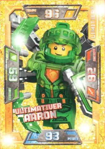 NEXO KNIGHTS Trading Card Game (German) Series 1 - # LE1 Ultimativer Aaron