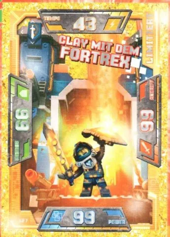 NEXO KNIGHTS Trading Card Game (German) Series 1 - # LE7 Clay mit dem Fortrex
