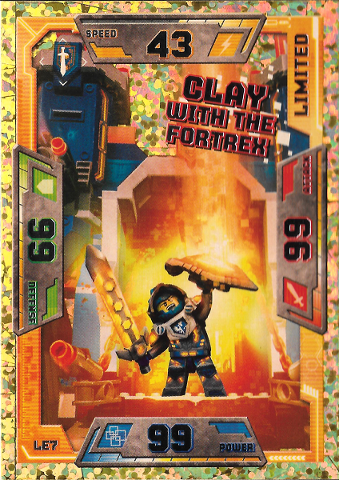 NEXO KNIGHTS Trading Card Game (English) Series 1 - # LE7 Clay with the Fortrex