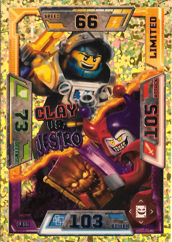 NEXO KNIGHTS Trading Card Game (English) Series 1 - # LE10 Clay vs. Jestro