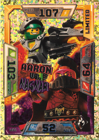 NEXO KNIGHTS Trading Card Game (English) Series 1 - # LE11 Aaron vs. Magmar